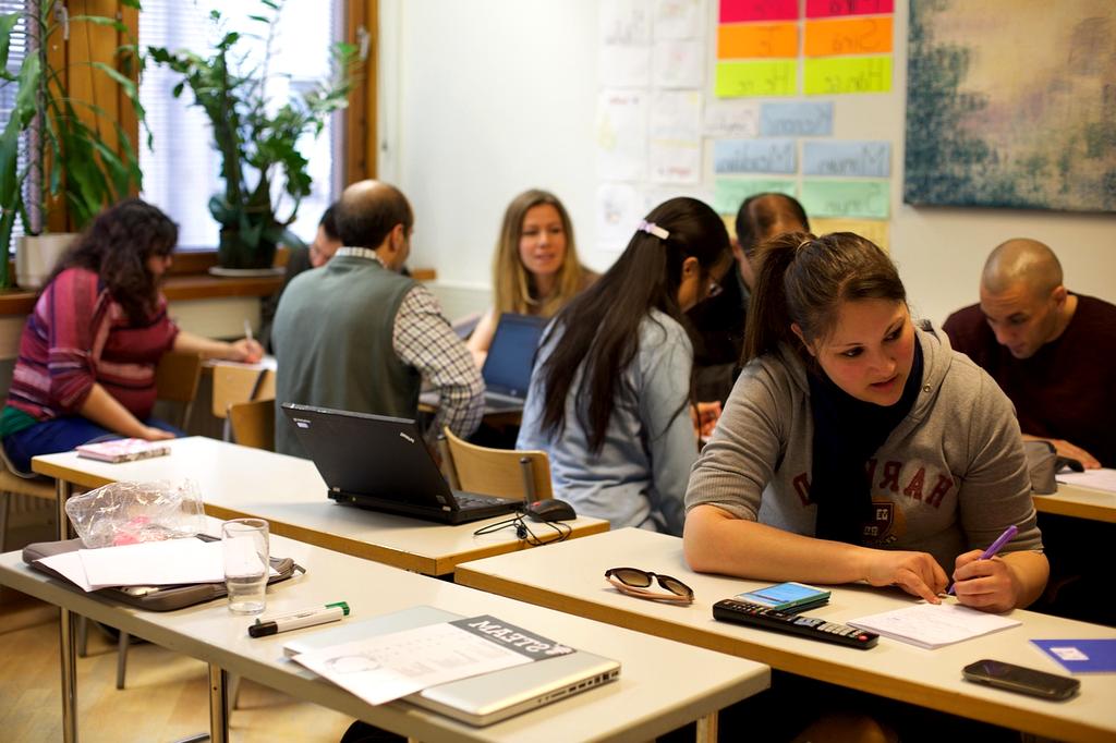 Team of educators collaborating on lifestyle development strategies